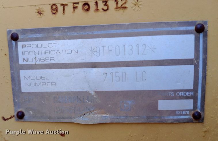 image for item DP1095 1990 Caterpillar 215D excavator