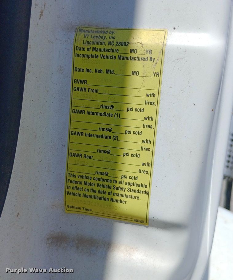 image for item DP1139 2009 Nissan 3500 Rosco Pro Patcher pothole patcher truck