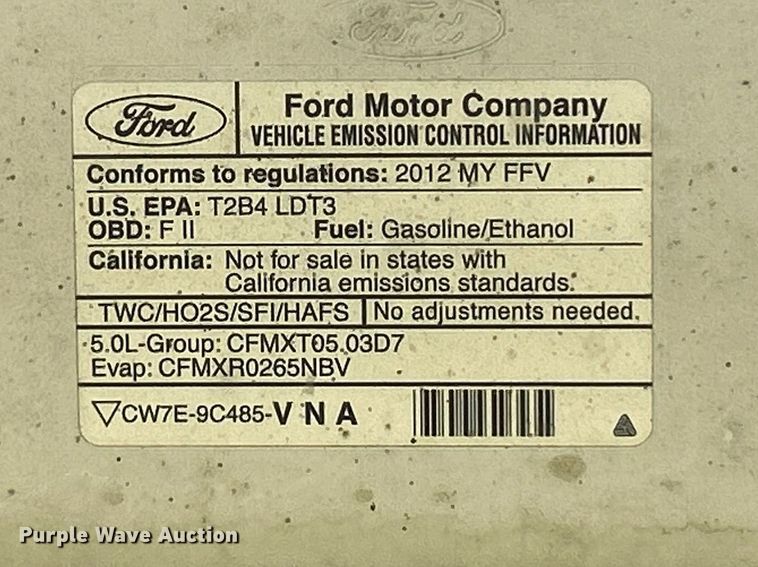 image for item DP1164 2012 Ford F150 SuperCab pickup truck