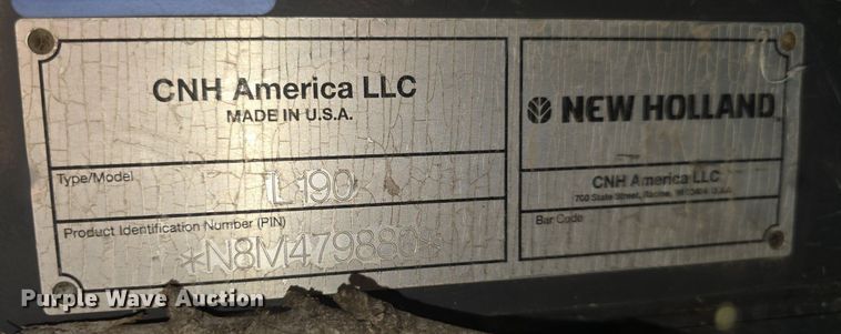 image for item DQ4400 2008 New Holland L190 skid steer loader