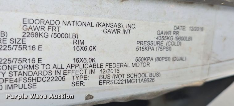 image for item DQ4415 2017 Goshen Ford Impulse Ford220 shuttle bus