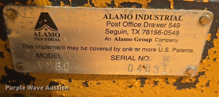 image for item DQ4418 Alamo VM60 side boom rotary mower