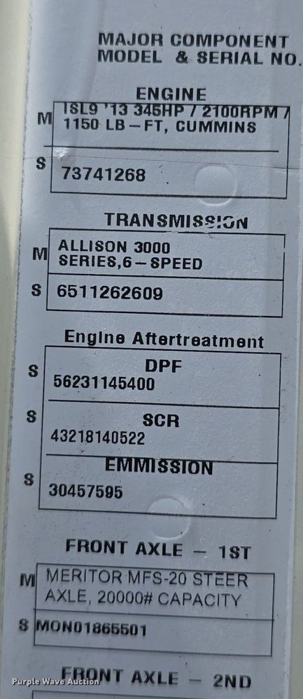 image for item DQ4461 2015 Autocar Xpeditor ACX42 refuse truck