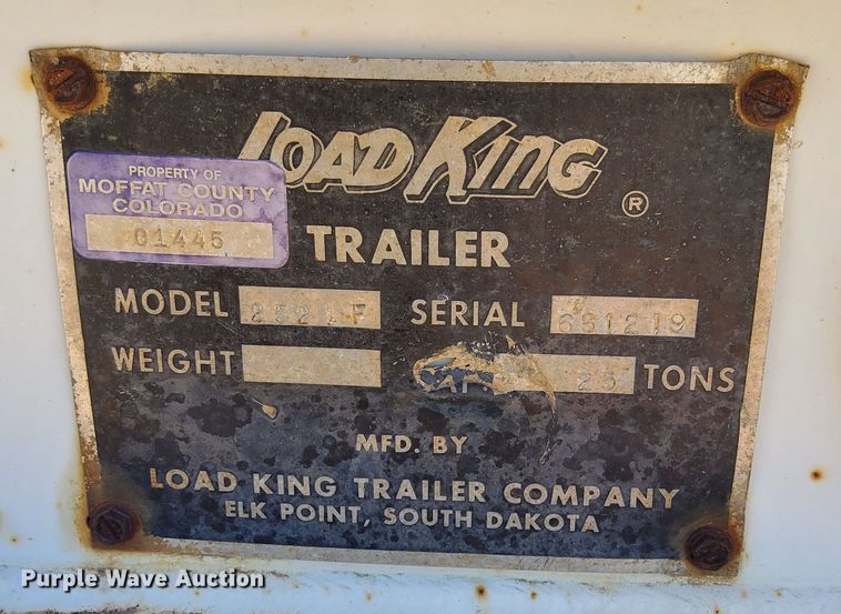 image for item DQ6134 1968 Load King 2521F lowboy equipment trailer