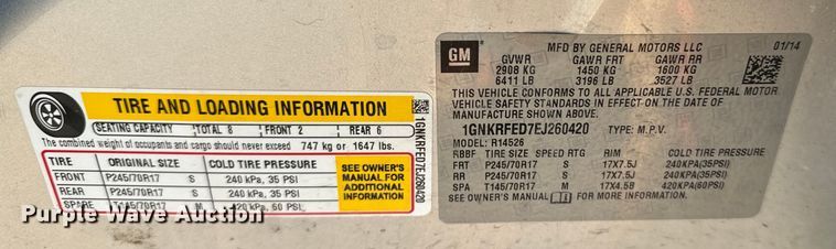 image for item DQ6860 2014 Chevrolet Traverse LS SUV