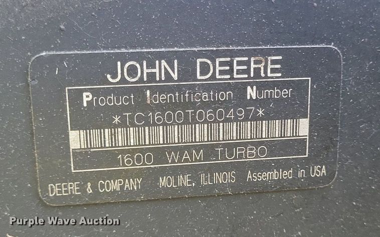 image for item DR4836 John Deere  1600 Turbo  lawn mower
