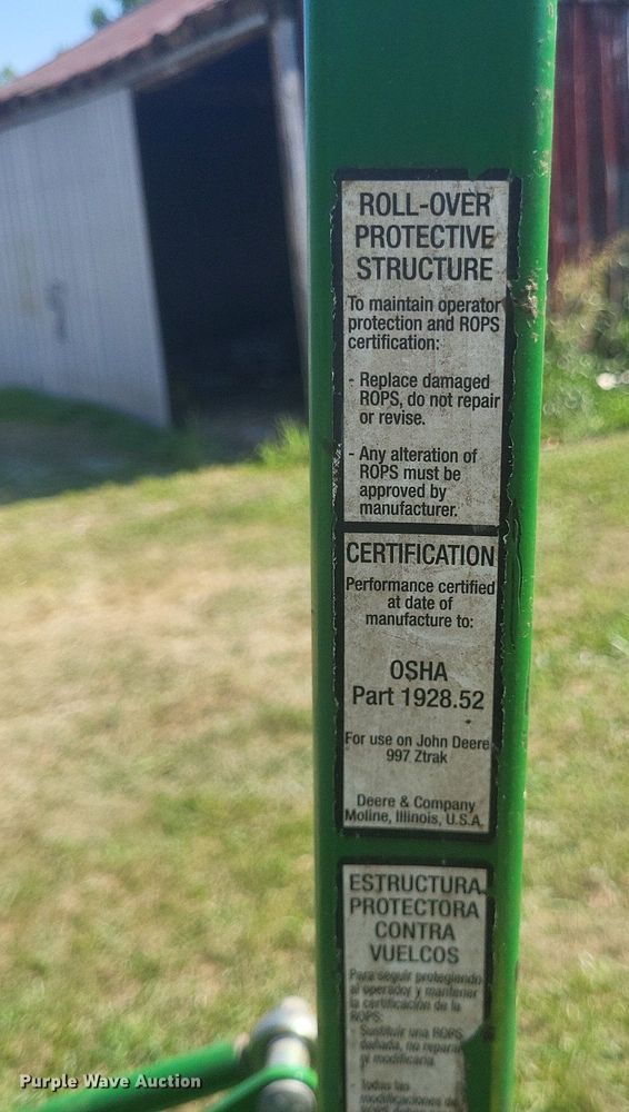 image for item DR4843 John Deere  997 Z-Trak ZTR lawn mower