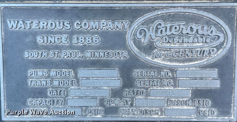 image for item DX0815 1992 Spartan 5186 600 pumper fire truck