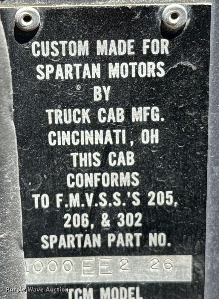 image for item DX0815 1992 Spartan 5186 600 pumper fire truck