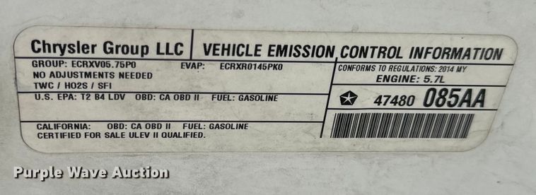 image for item EH6891 2014 Dodge  Charger Police  