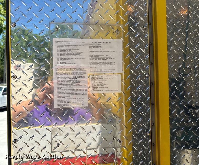 image for item EH6893 2015 Osage F450 Super Duty XLT ambulance