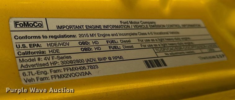 image for item EH6893 2015 Osage F450 Super Duty XLT ambulance