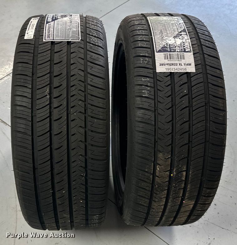 image for item EJ7017 (2) Advanta 285/45R22 tires