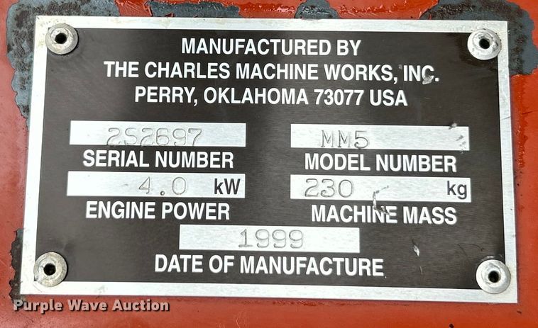 image for item EK4840 1999 Belshe T-16 directional boring unit trailer