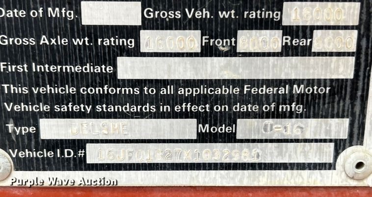 image for item EK4840 1999 Belshe T-16 directional boring unit trailer