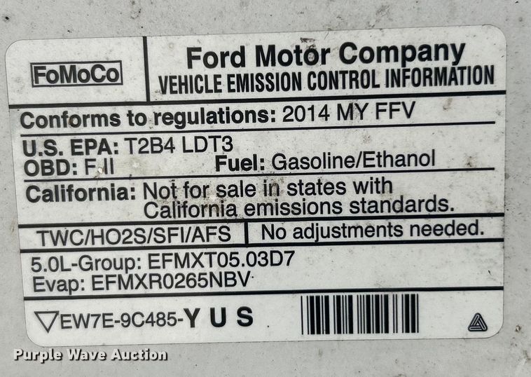 image for item EK4853 2014 Ford F150 XL SuperCrew pickup truck