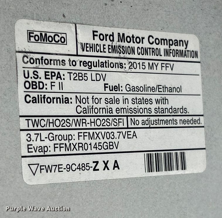 image for item EK4895 2015 Ford Taurus Police Interceptor 