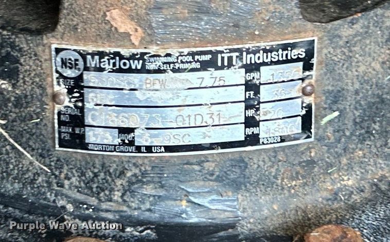 image for item EK4947 Marlow 530SC pool pump