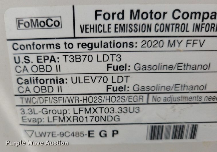 image for item KA9923 2020 Ford Explorer Police Interceptor  SUV