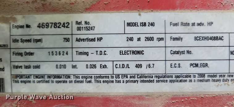 image for item KA9975 2010 Bluebird school bus