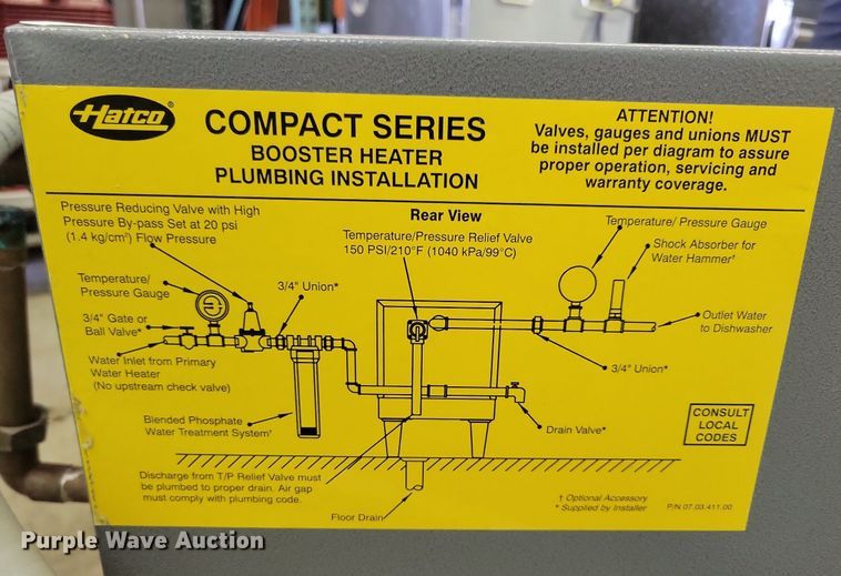 image for item KB9004 Hatco booster water heater