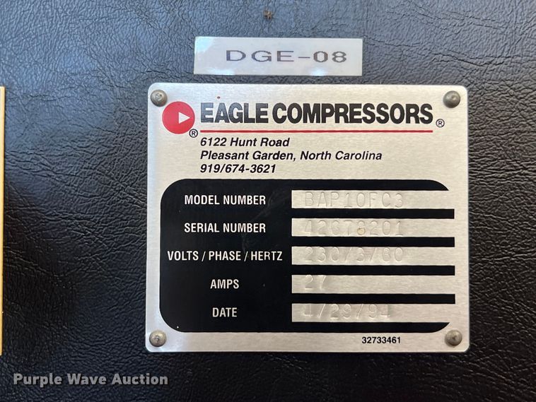 image for item LU9996 Eagle Compressors Baron II tank refill station