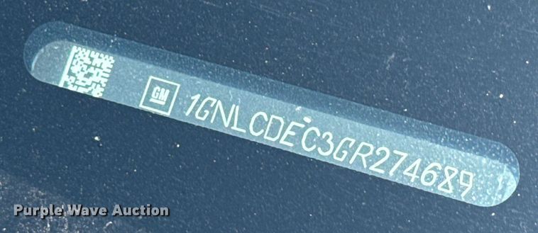 image for item NL9783 2016 Chevrolet  Tahoe Police SUV