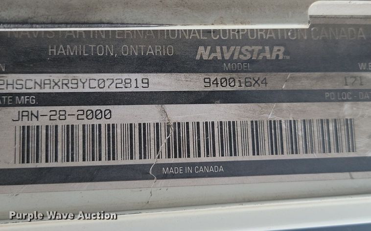 image for item OD9571 2000 International  9400i 5x4 semi truck