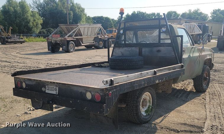 image for item OD9577 1987 Chevrolet D30 flatbed pickup truck