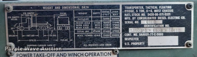 image for item OD9580 1968 CDE M812 dump truck