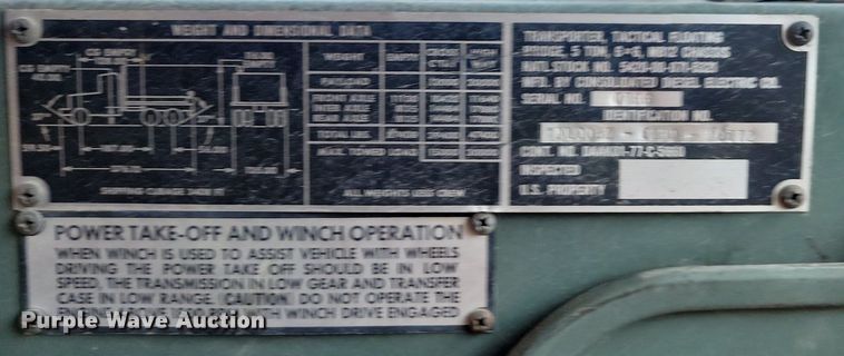 image for item OD9580 1968 CDE M812 dump truck