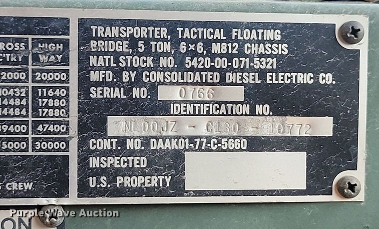 image for item OD9580 1968 CDE M812 dump truck