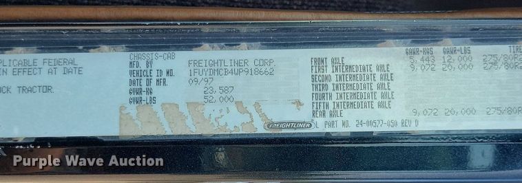 image for item OD9582 1998 Freightliner  semi truck