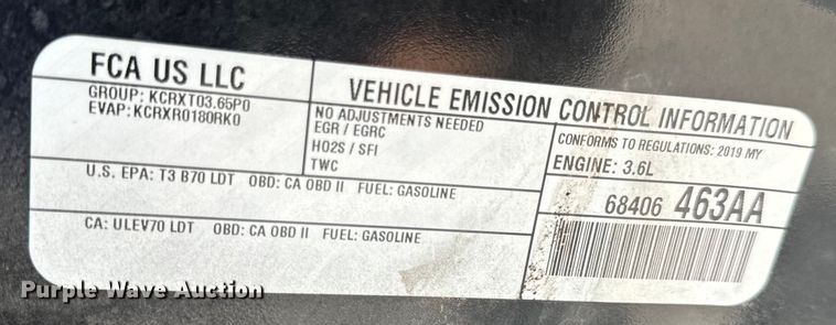 image for item OF9705 2019 Dodge Durango Police SUV