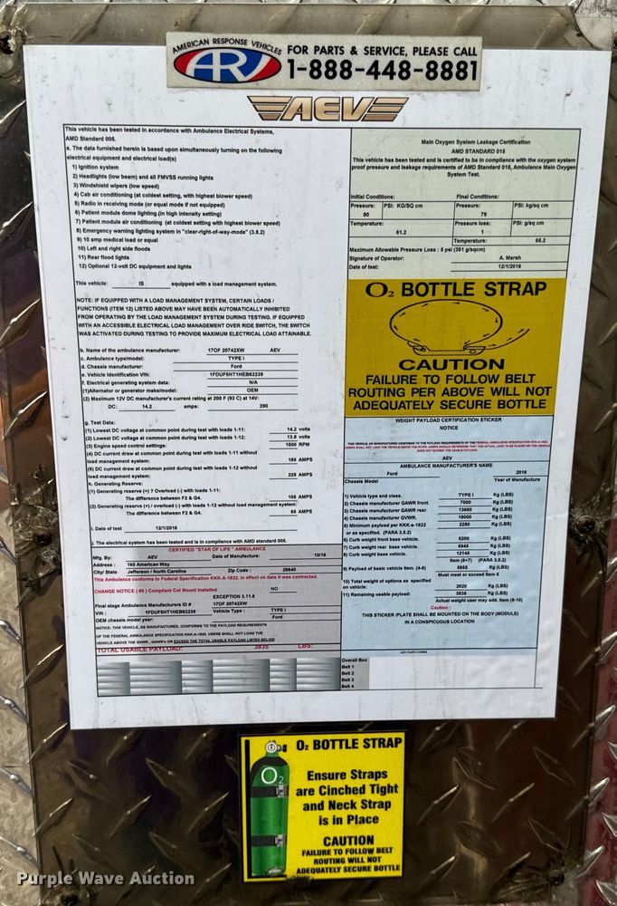 image for item OF9731 2017 Ford  F550 XLT ambulance