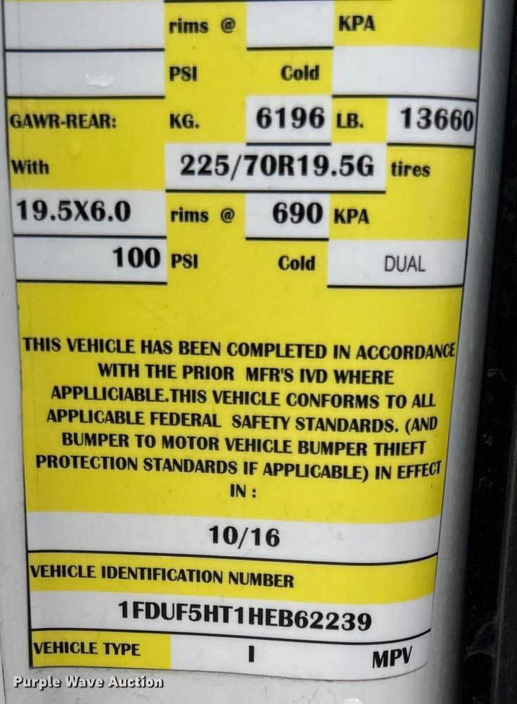 image for item OF9731 2017 Ford  F550 XLT ambulance