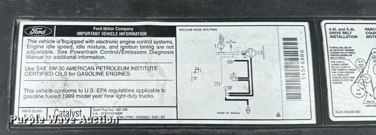 image for item OF9744 1999 Ford  F150 XL pickup truck