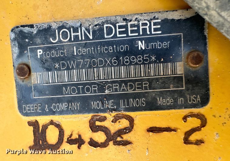 image for item OL9653 2008 John Deere 770D motor grader
