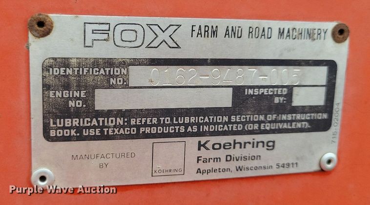 image for item DG0665 Fox 3000 forage harvester