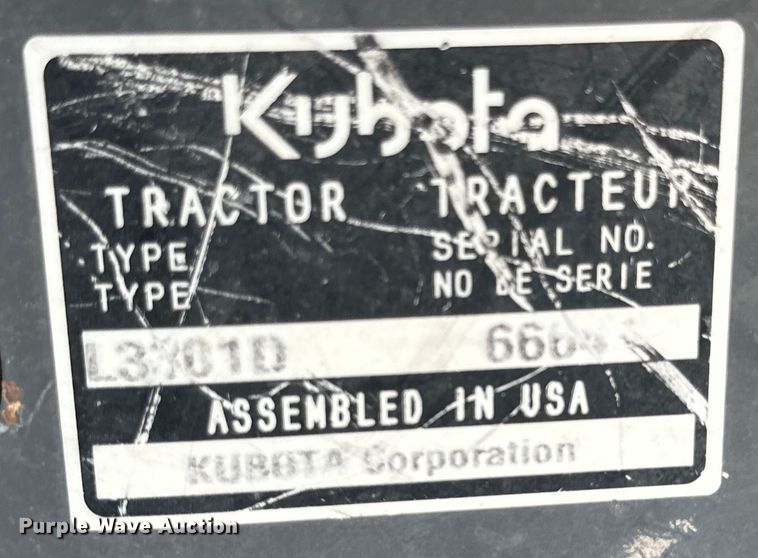 image for item DK6531 Kubota L3301D MFWD tractor