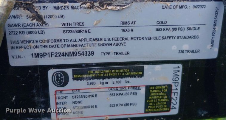 image for item DP1198 2022 Patriot 220 seed tender