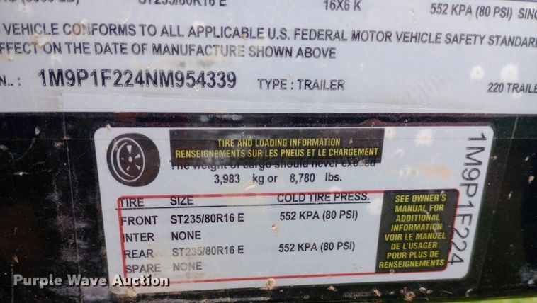 image for item DP1198 2022 Patriot 220 seed tender