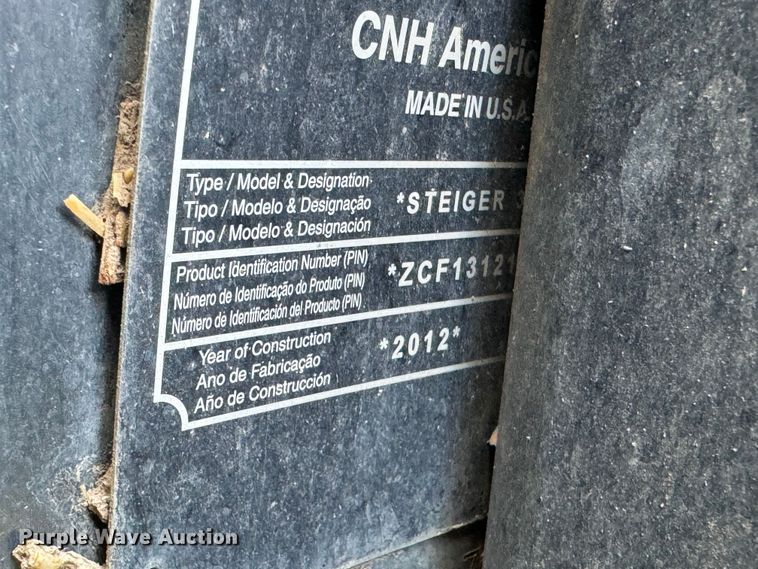 image for item DQ6815 2012 Case IH Steiger 350 4WD tractor
