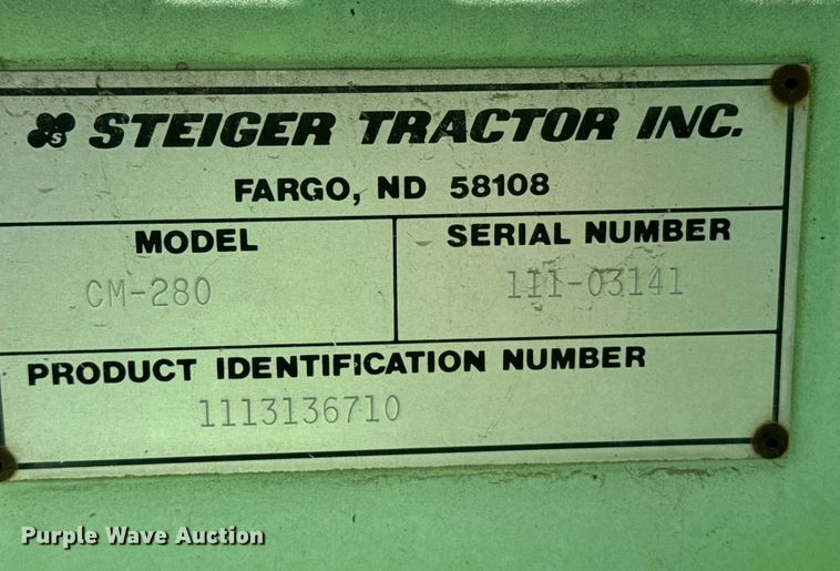 image for item DQ6844 1983 Steiger Cougar CM-280 4WD tractor