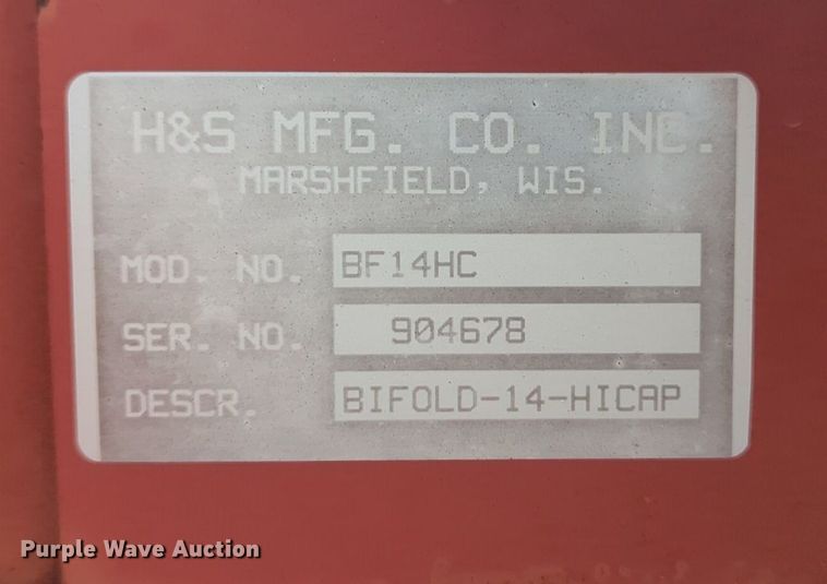 image for item DS6769 H&S Mfg. Co. BF14HC hay rake