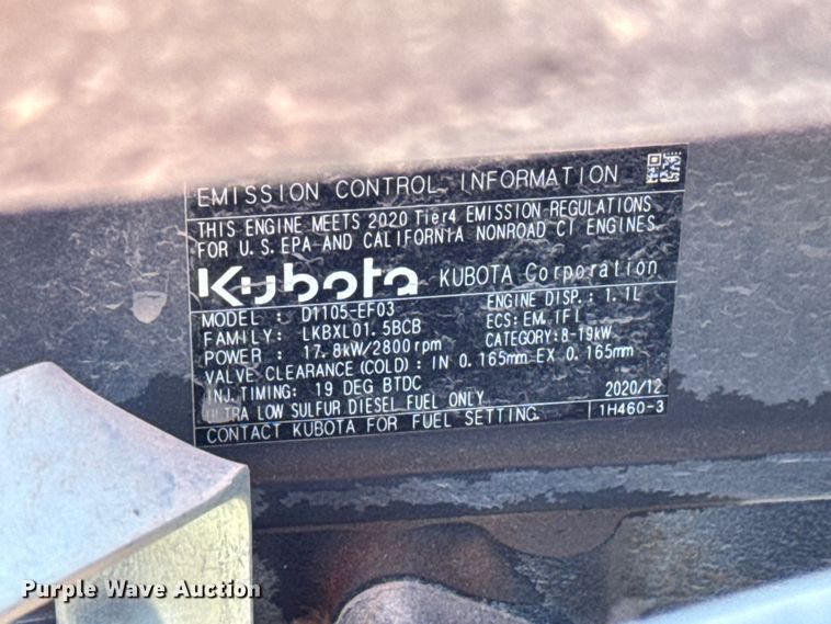 image for item DS7501 2021 Kubota  B2601HSD MFWD tractor