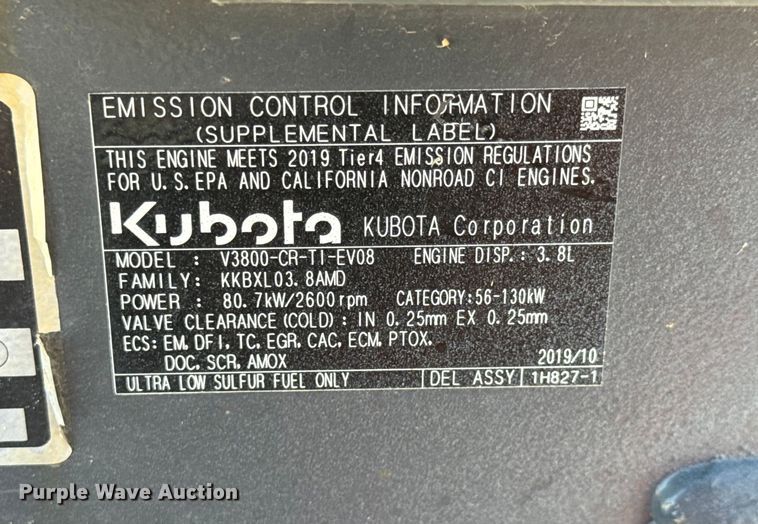 image for item DS7502 2020 Kubota  M5-111D MFWD tractor