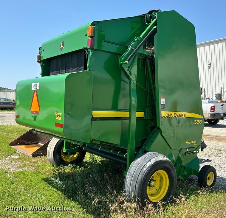 image for item DX0842 2009 John Deere 568 Mega Wide Plus round baler