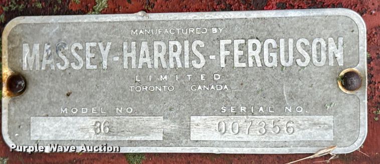 image for item DX0864 Massey-Harris-Ferguson 36 hay rake