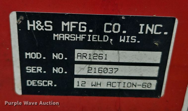 image for item EI3938 H&S AR1261 hay rake